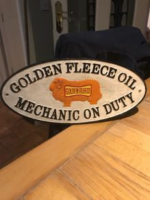 Golden Fleece cast iron sign