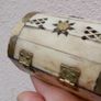 Vintage Ottoman Style Camel Bone and Brass Trinket Box 10cm x 7,5cm H 5cm Image 3