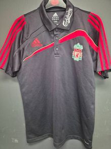 Vintage 2009-10 Liverpool FC Adidas Travel / Training Polo Shirt - Mint Condition - Size Small (UK 38/40)
