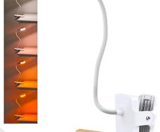 Dimmable LED Clip On Light - 4.5W Touch Control LED Lamp with Flexible Neck & Strong Clamp - 5 Colours & Brightness Levels, USB Rechargeable Desk Light - White