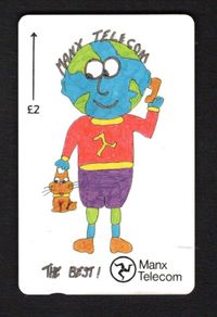 1992 Isle of Man 20 unit Manx Telecom  School Design 2 (GPT) Call Card used