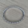 Authentic Pandora Sterling Silver Sparkling Geometric Marquise Bangle Bracelet with Box Image 2