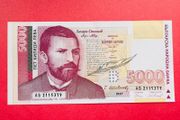 Bulgaria.  5,000  Leva. 1997  Pick  111a  scarce UNC