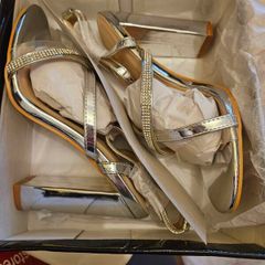 silver heels size 5