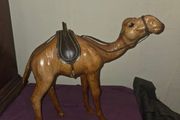 1960's Leather Wrapped Camel Statue