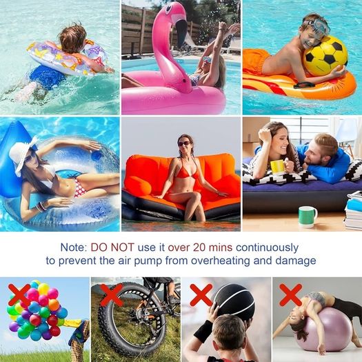 NEW SALE | Electric Pump for Inflatables with 3 Nozzles, AC 240V/DC 12V 50W High Power Electric Air Pump for Air Bed Mattress Inflatables Paddling Pool Beach Toys, Fill Inflator