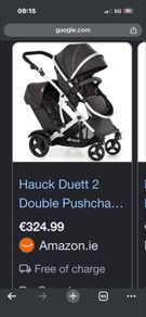 Hauck Duett Double pram 70 euro. retail 325