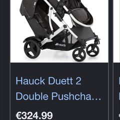 Hauck Duett Double pram 70 euro. retail 325