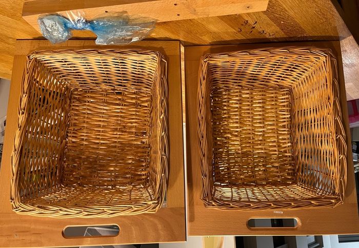 Kitchen wicker baskets