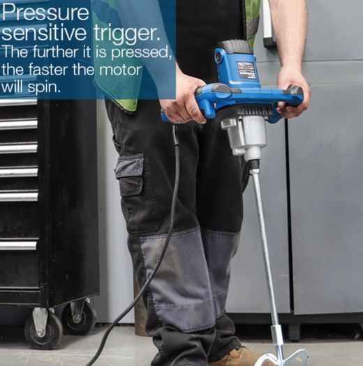 Hyundai 1600W Electric Paddle Mixer W/ 5pc Trowel