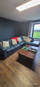 L shaped Navy Leather Sofa