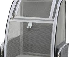 Ventilated Cats Dogs Rabbits Carrier Backpack for Small Pets and Puppies Perfect for Outdoor Adventures and Vet Visits, Ultimate Comfort On-the-Go, Grey