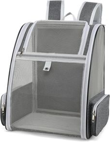 Ventilated Cats Dogs Rabbits Carrier Backpack for Small Pets and Puppies Perfect for Outdoor Adventures and Vet Visits, Ultimate Comfort On-the-Go, Grey