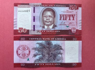 Liberia  50dollars 2022  Pick  40a  ( Uncirculated )