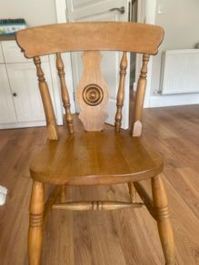 4 solid wood dining chairs