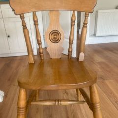4 solid wood dining chairs