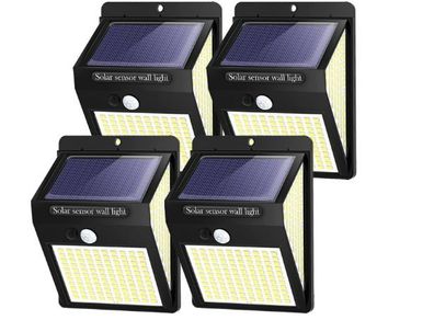 High quality 4  pack of LED  solar waterproof wall light use with motion sensor, 2200 mAh