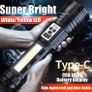 Tiktok 1pc Super Bright LED Flashlight, USB Rechargeable Handheld Torch Image 3