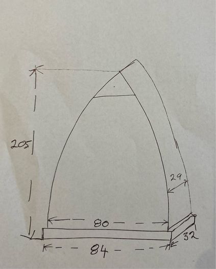 Solid wooden bookcase boat shaped