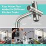 Pull Out 1 Hole Stainless Steel Kitchen Mixer Tap with Glass Washer 4 Spray Modes High Pressure Kitchen Sink Taps with Glass Rinser, Single Handle Tap for Kitchen, Bar, RV, Brushed Nickel Image 6