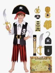 Boys Pirate costume with accessories