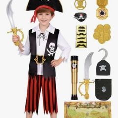 Boys Pirate costume with accessories