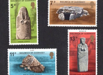 1977 Guernsey Pre-Hospital Monuments Commemorative Stamps Mint Never Hinged (MNH)
