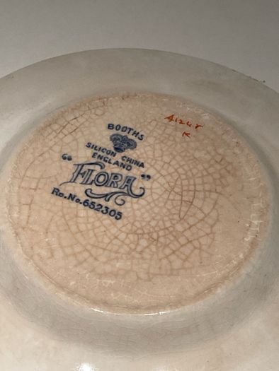 antique BOOTH FLORA porcelain plate c1916