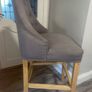 2 x EZ Living Studded Grey Counter Stools Image 4