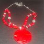 Bohemian Ethnic Style Red Pendant Necklace and Earring Set 3PCS Free Postage Image 2