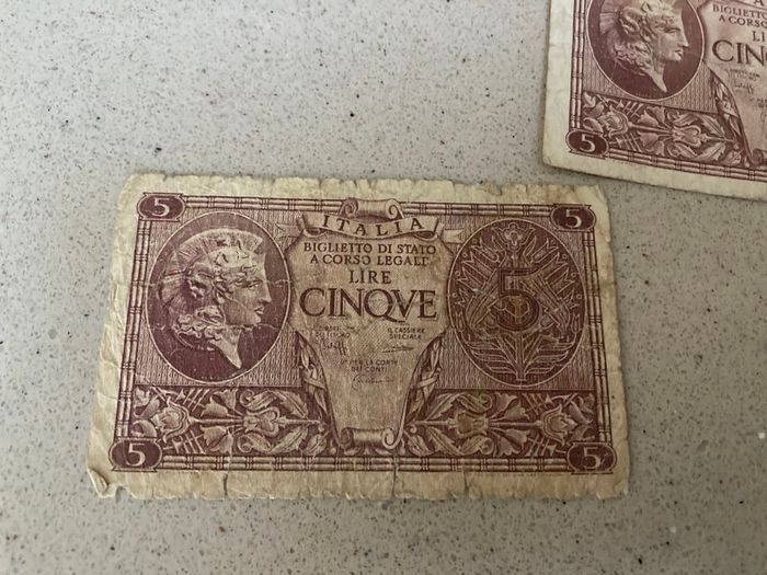 Italy! 5 Lire Banknotes Lot