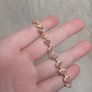 S925 silver rose gold opal bracelet STIFF CLASP Image 2