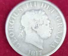 1817 George 3rd Half Crown coin  V.Fine