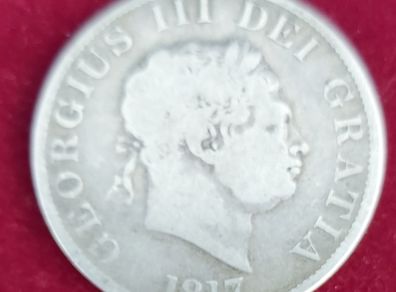 1817 George 3rd Half Crown coin  V.Fine