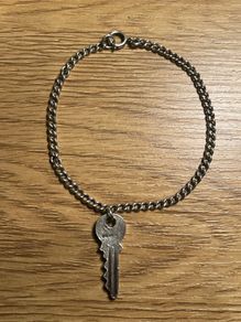 Vintage Sterling Silver Bracelet with Silver Key