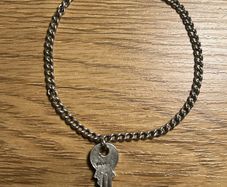 Vintage Sterling Silver Bracelet with Silver Key