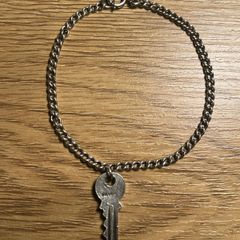 Vintage Sterling Silver Bracelet with Silver Key