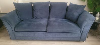 navy 3 seater sofa