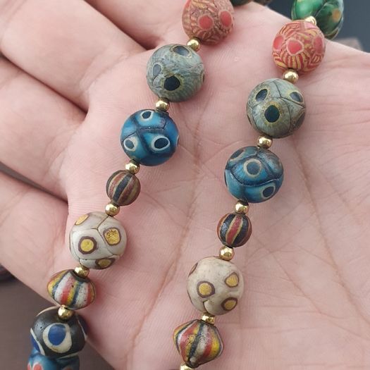 Ancient Style Gabri Thousand Eyes Glass Beads Necklace
