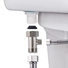 Ultra-Slim Bidet,Bidet Attachment for Toilet UK, Non-Electric Bidet Seat Attachment Dual Nozzle (Rear/Feminine Wash),with Hose and Brass Valve