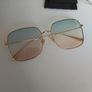 CHRISTIAN DIOR LKSA9 CD logo gold trim light blue square frame sunnies Image 6