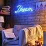 Neon Sign Dream Led Neon Light Wall Light Led Wall Decor, Battery or USB Powered Light Up Acrylic Neon Sign for Bedroom, Kids Room, Living Room, Bar, Party, Christmas Image 3