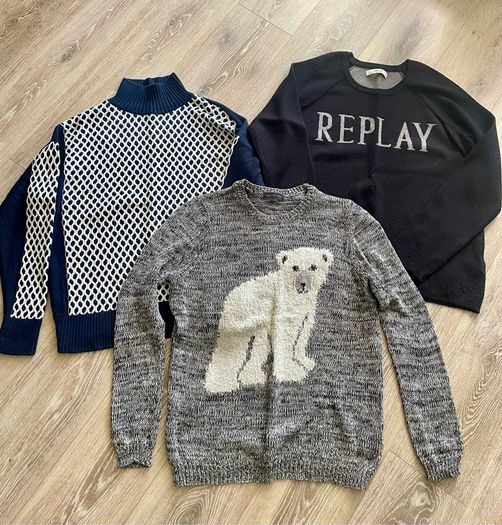 Replay and M&S sweater jumper knitwear blouse tops size L/XL