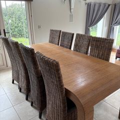 Table and 8 chairs