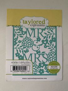 Taylored Expressions "MR & MRS" metal cover plate die