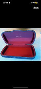 Gucci suede hard case sunglasses brand new
