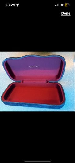 Gucci suede hard case sunglasses brand new