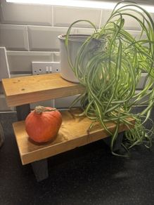 Hand made wooden plant display/steps