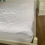 Painted double bed frame and mattress Image 4