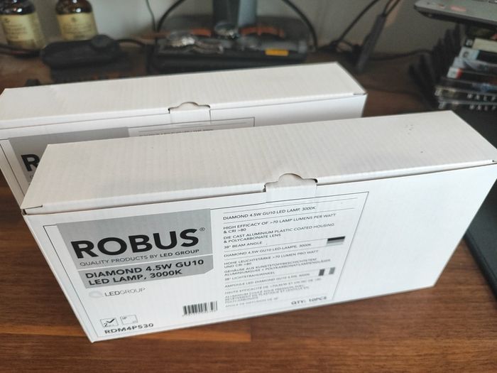 GU10 Robus 4.5W led 3000K (20 units)